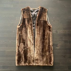 Luxurious Brown Faux Fur Vest